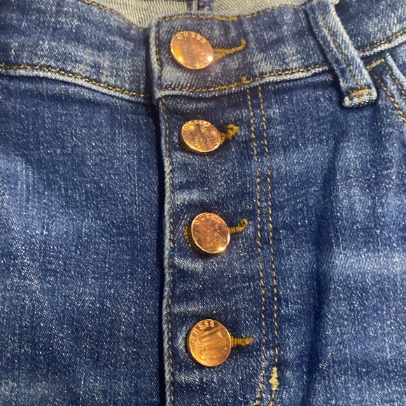 GUESS Gold Button Fly Skinny High Rise Jeans Size 28 - Picture 9 of 14